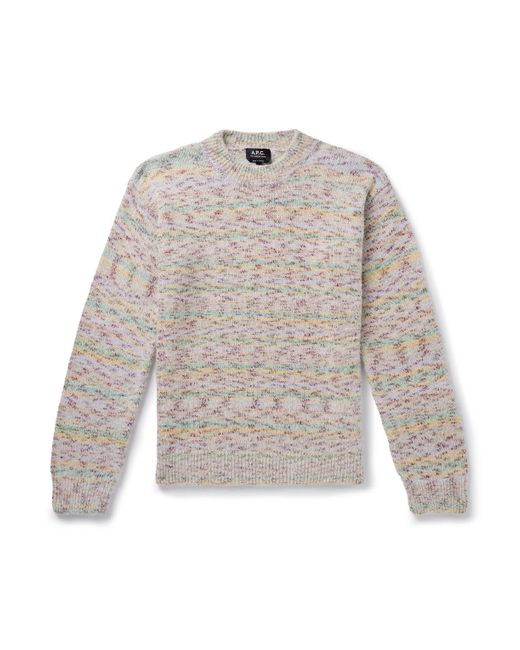 Men's White Bastian Wool Sweater