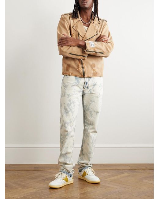GALLERY DEPT. White Surf Side Straight-Leg Distressed Denim for men