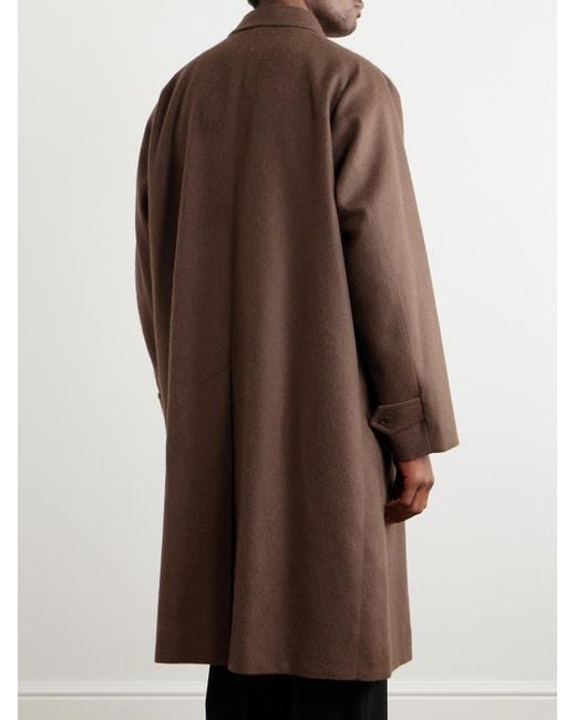 Auralee Brown Camel Hair Coat for men