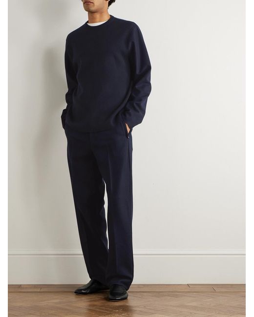 Loro Piana Blue Breia Wish Wool And Cashmere-Blend Sweater for men