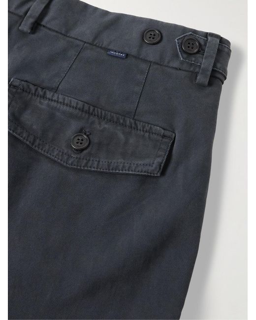 Slowear Blue Venezia 1951 Slim-Fit Tapered Garment-Dyed Cotton-Blend Twill Cargo Trousers for men