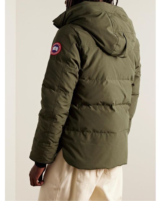 Canada Goose Green Macmillan Logo-appliquéd Quilted Shell Hooded Down Parka for men