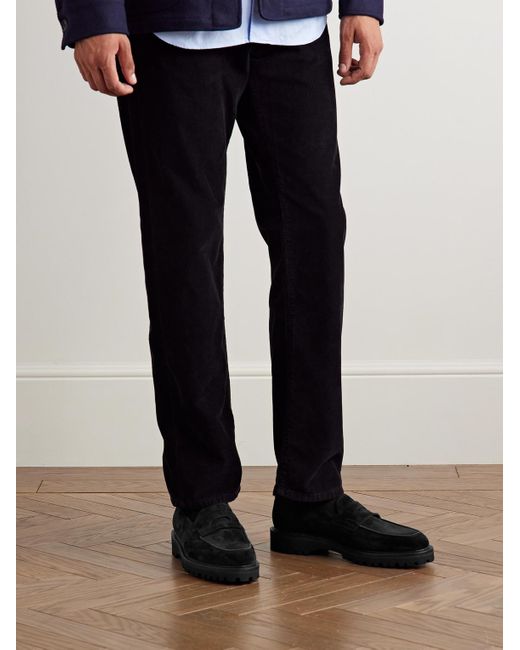 John Lobb Black Lopez New Standard Suede Penny Loafers for men