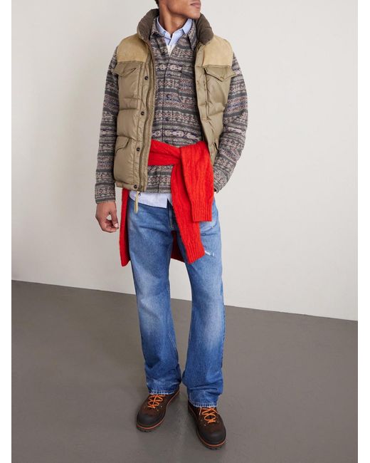 RRL Gray Wool-blend Overshirt for men