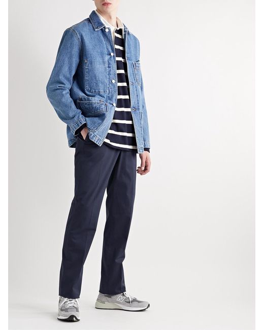 Slowear Blue Four Season Relaxed-Fit Cotton-Blend Chinos for men