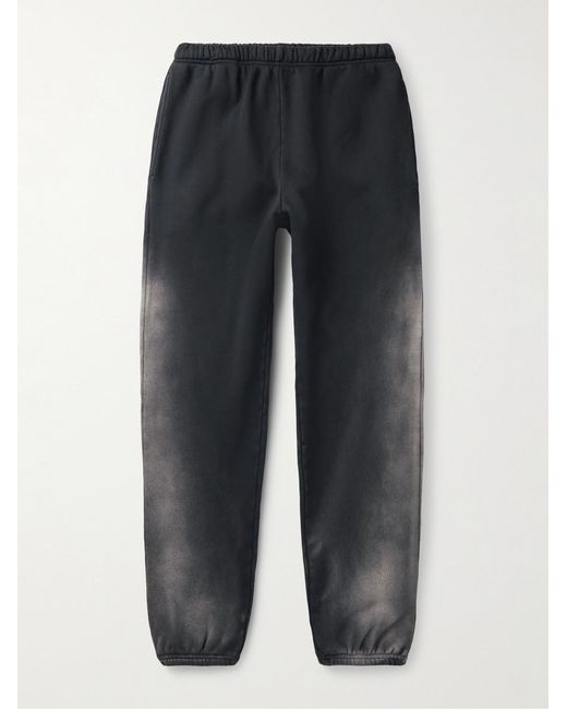 Les Tien Blue Straight-Leg Garment-Dyed Cotton-Jersey Sweatpants for men