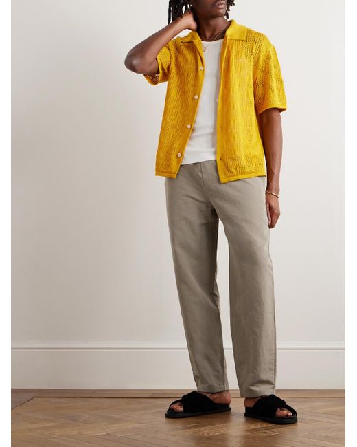 A Kind Of Guise Natural Banasa Straight-leg Cotton And Linen-blend Trousers for men