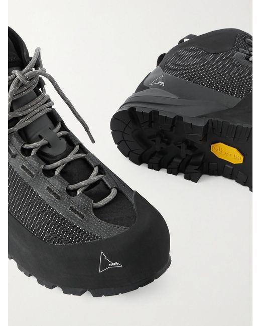 Roa Black Hida Rubber-Trimmed Cordura Hiking Boots for men