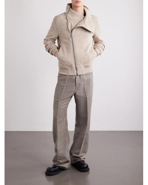 Rick Owens Natural Bauhaus Wool And Cotton-Blend Zip-Up Sweater for men