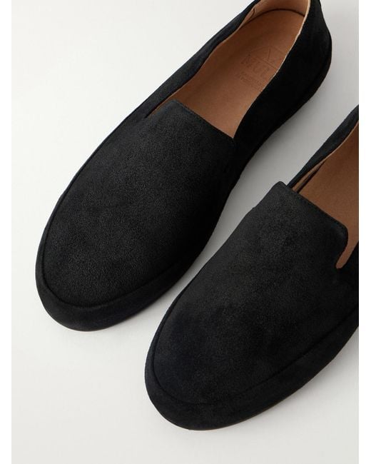 Mulo Black Evening Suede Loafers for men