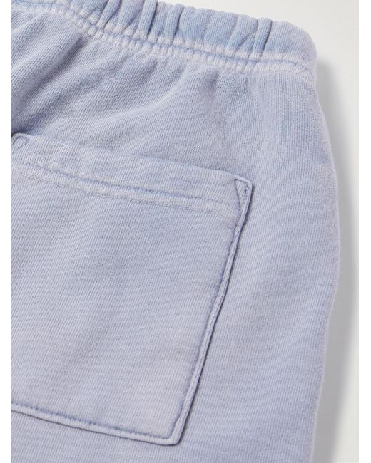 CHERRY LA Blue Straight-leg Appliquéd Printed Cotton-blend Jersey Sweatpants for men
