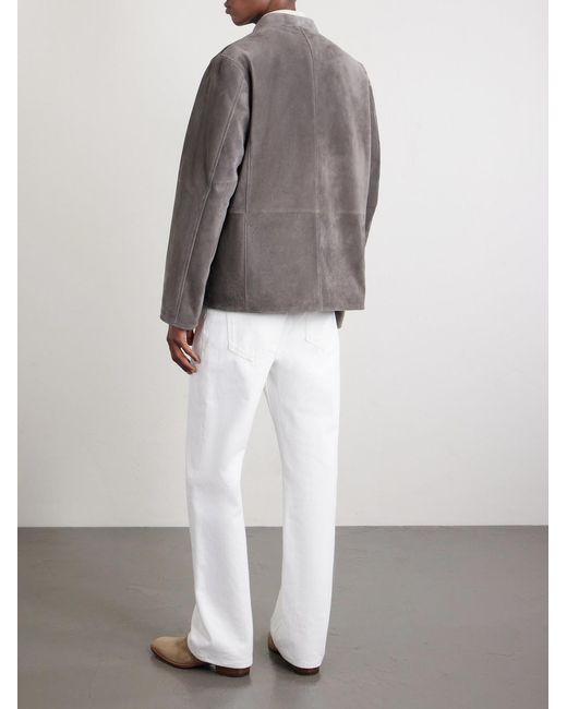 Dunhill Gray Suede Jacket for men
