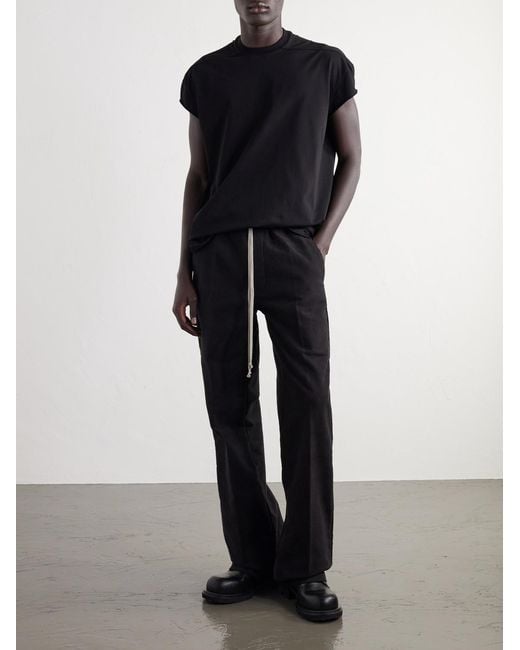 Rick Owens Black Cotton-Jersey T-Shirt for men