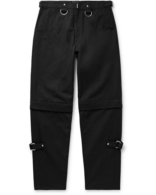 Givenchy Black Cotton Cargo Trousers for men