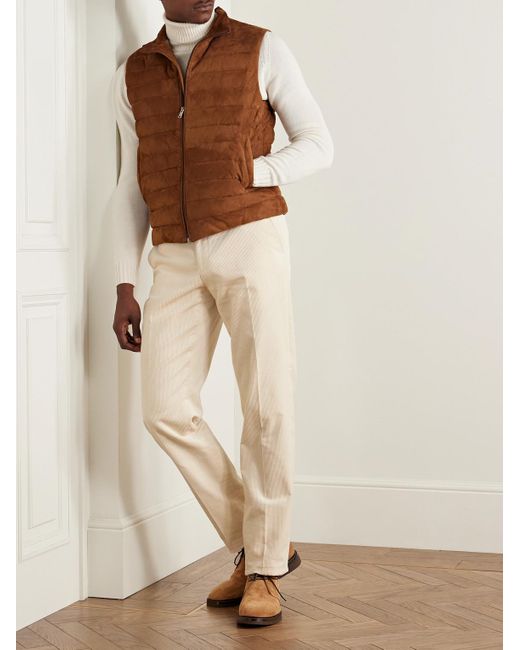 Ralph Lauren Natural Gregory Straight-Leg Cotton-Corduroy Trousers for men