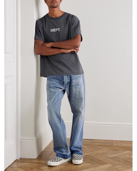 GALLERY DEPT. Black Logo-print Cotton-jersey T-shirt for men