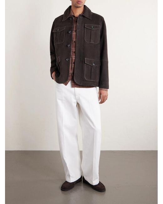 Oliver Spencer Brown New York Special Connell Checked Organic Cotton Shirt for men