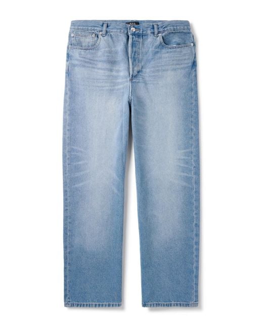 A.P.C. Blue Solal Straight-Leg Stonewashed Jeans for men