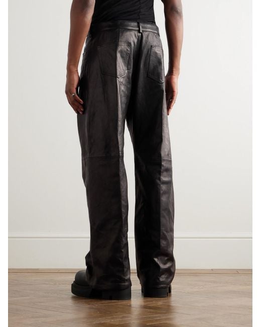 Rick Owens Geth weit geschnittene Hose aus Leder in Black für Herren