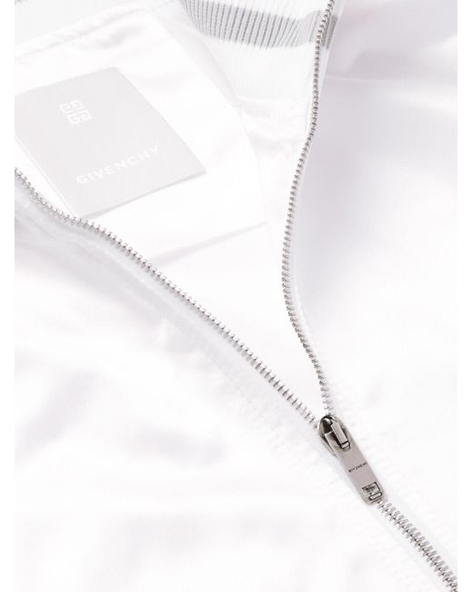Givenchy White Logo Bomber Jacket for men