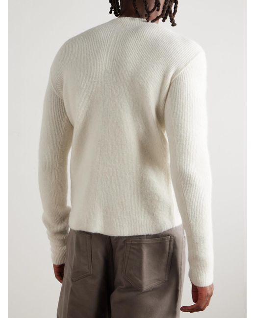 Pullover Slim-Fit di Rick Owens in White da Uomo