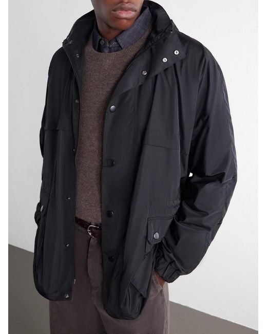 A.P.C. Blue Valery Logo-Printed Shell Jacket for men