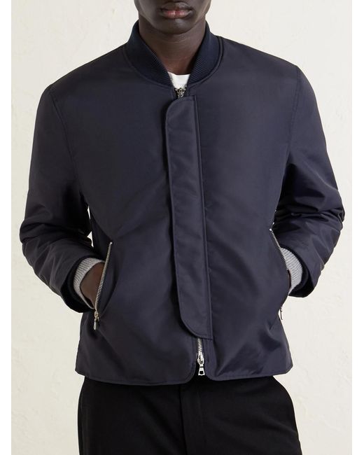 Officine Generale Blue Shell Bomber Jacket for men