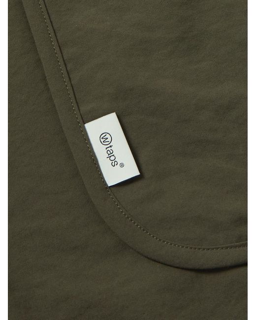 (w)taps Green Scout Logo-Print Broadcloth Shirt for men