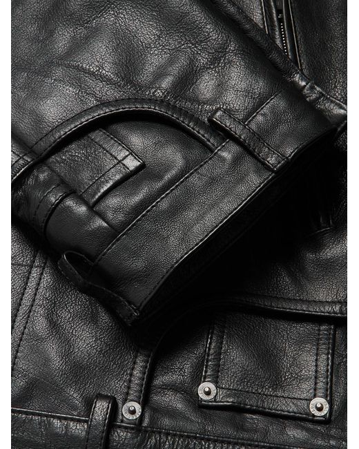 Balenciaga Black Leather Jacket for men