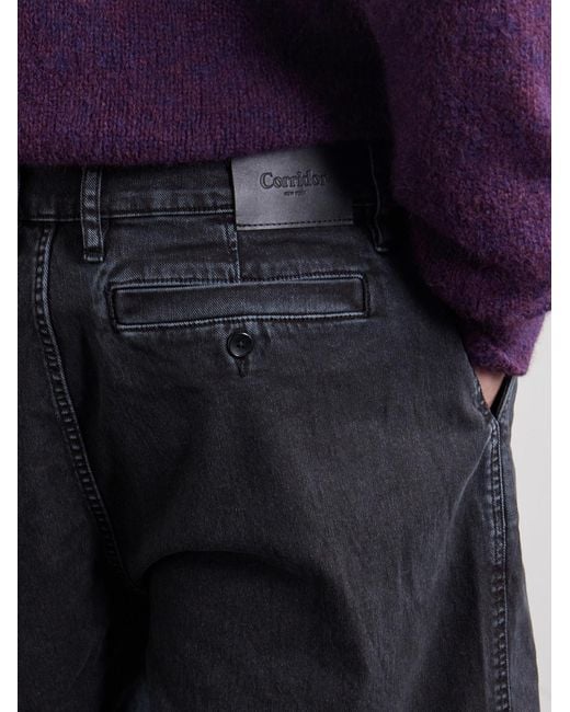 Corridor NYC Blue Spring Wide-Leg Stretch-Cotton Denim Shorts for men