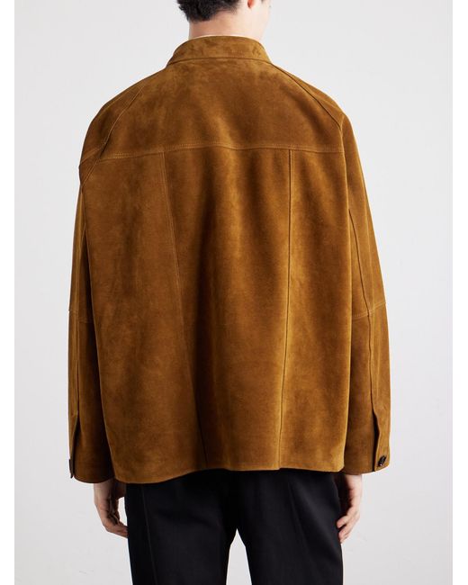 Studio Nicholson Brown Bowe Suede Jacket for men