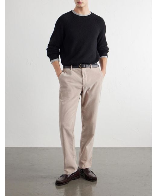 Altea Natural Dumbo Cotton-Blend Corduroy Straight-Leg Trousers for men