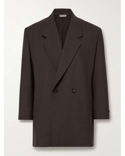 Fear Of God Black Eternal California Oversized Double-Breasted Wool Blazer for men