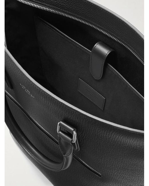Smythson Black Portrait Full-grain Leather Tote Bag for men