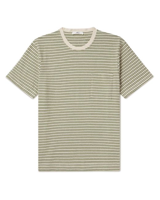 Mr P. Green Striped Organic Cotton-jersey T-shirt for men