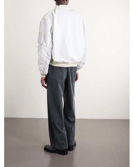 Remi Relief Gray Straight-leg Cotton-twill Trousers for men