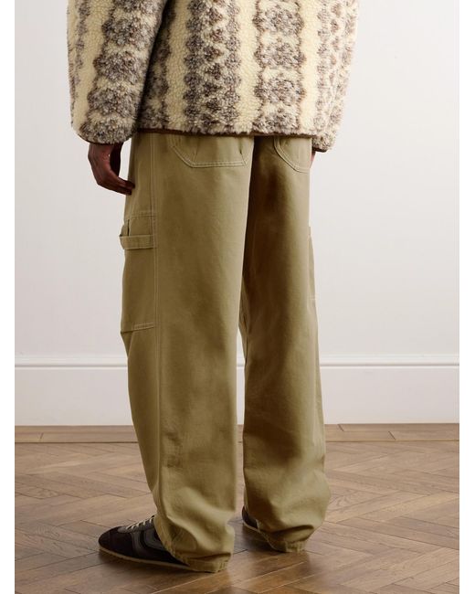 Isabel Marant Natural Farker Straight-Leg Cotton-Canvas Trousers for men