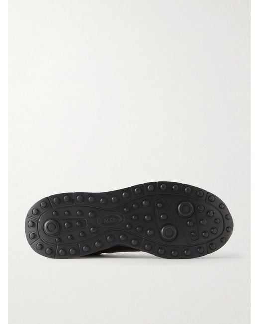 Tod's Brown Leather-trimmed Suede Sneakers for men
