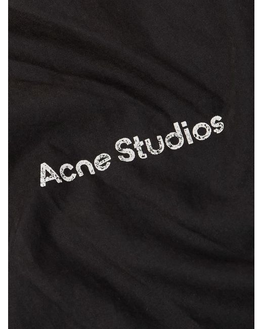 Acne Black Olando Logo-Print Cotton-Poplin Jacket for men
