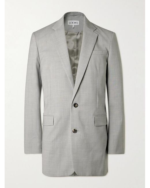 Loewe Gray Wool Blazer for men