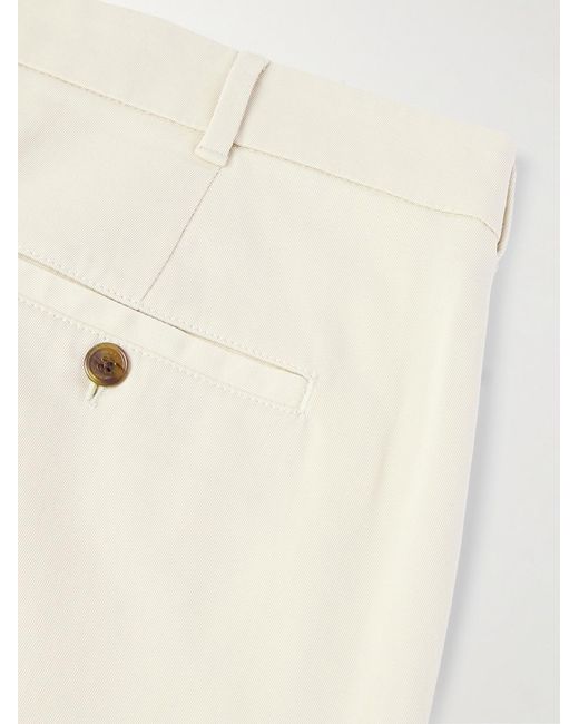 Dunhill Natural Straight-Leg Stretch-Cotton Twill Chinos for men