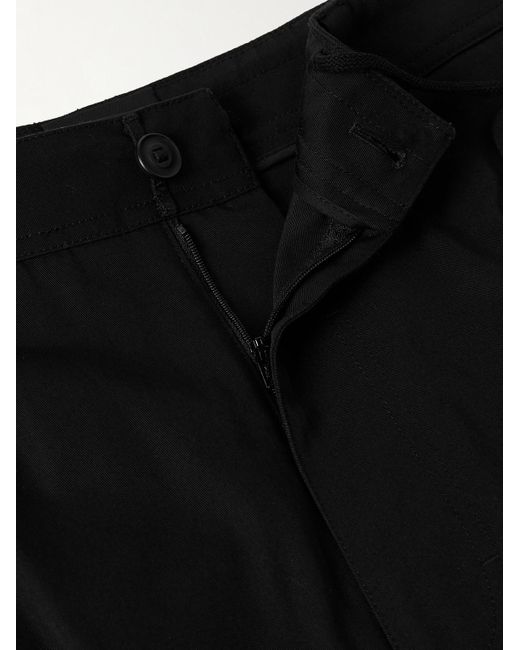 Givenchy Black Wide-leg Embellished Cotton-twill Cargo Trousers for men