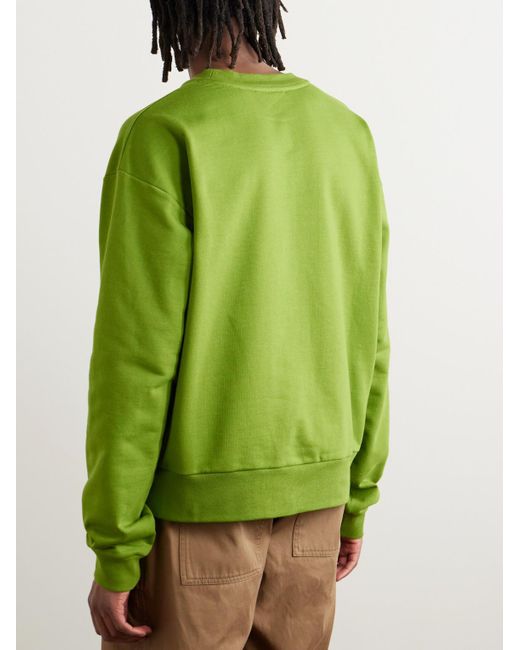 Marni Sweatshirt aus Baumwoll-Jersey mit Logoprint in Green für Herren