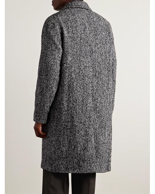 NN07 Gray Franco 8439 Tweed Overcoat for men
