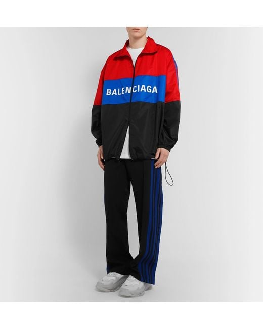 Balenciaga Colorblock Logo Track Jacket in Red for Men Lyst Canada