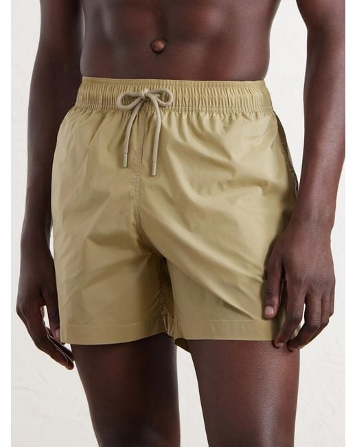 Frescobol Carioca Natural Salvador Straight-leg Mid-length Recycled Swim Shorts for men