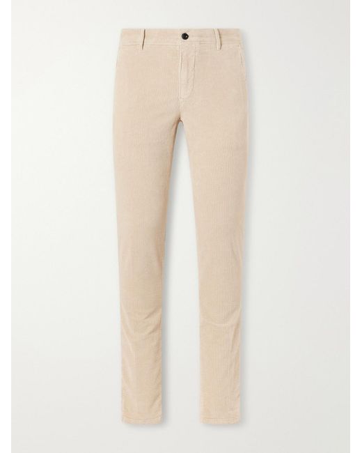 Slowear Natural Straight-Leg Cotton-Blend Corduroy Trousers for men