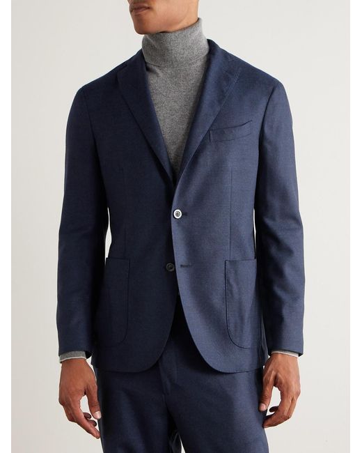 Boglioli Blue Virgin Wool Suit Jacket for men