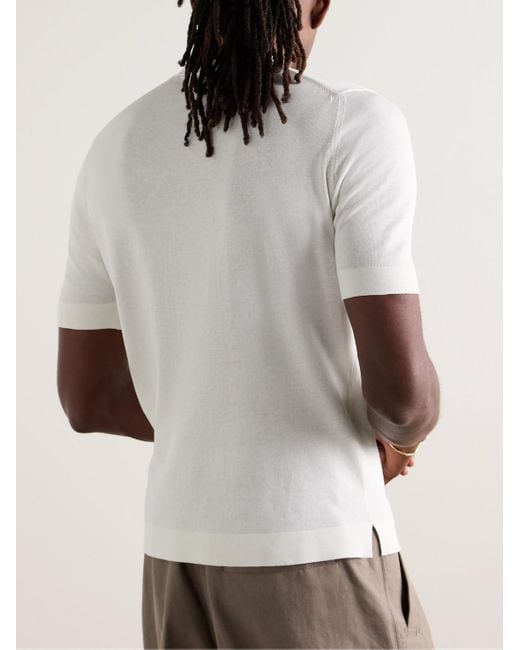 De Petrillo White Cotton T-shirt for men