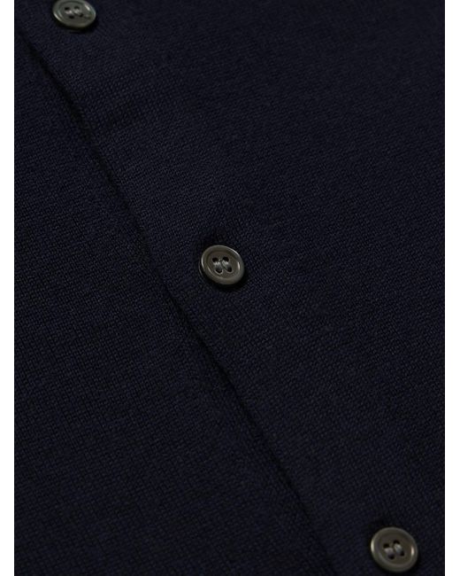 Theory Blue Lorean Merino Wool-blend Shirt for men